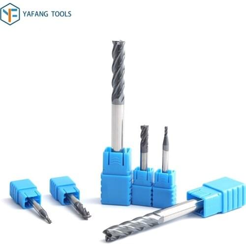 4 Flute 1mm~12mm HRC50 CNC Machine Tools Router Bit Solid Carbide End Mill Tungsten Steel Milling Cutter Cutting tools