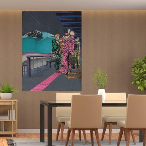 HD Prints Pictures Vento Aureo Home Decor Jojo S Bizarre Paintings Canvas Animation Modular Poster For Bedroom Wall Art Frame