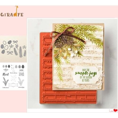 Metal cutting dies and stamps Pine cones and Pine leaves For Scrapbooking Embossing Decorative Crafts DIY Paper Cards New 2019