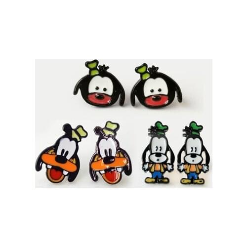 Disney Yellow Dog Fashion Anime Action Figures Cartoon Products Accessories Stud Earrings Girls Unisex Birthday Gifts