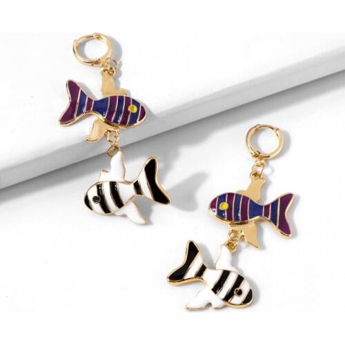 VG 6YM Fashion Pearl Ear Cuff For Women Cute Fish Earrings Set For Women Non Pierced Ear Clip Set Party Female Accessories