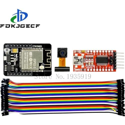 ESP32-CAM WiFi OV2640 Camera Module Bluetooth ESP32 Development Board FT232RL USB To TTL Serial Converter 40Pin Jumper Wire