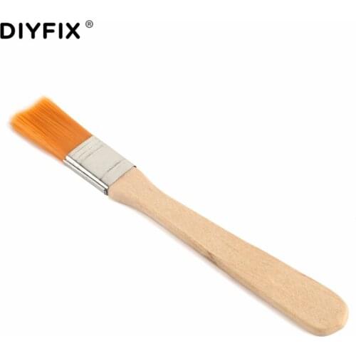 DIYFIX Soft Cleaning Brush Computer Keyboard Fan Dust Cleaner Wood Handle for Electronics Mobile Phone PCB Repair Tools