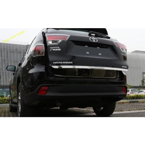 Lapetus Rear Trunk Tailgate Door Tail Bottom Streamer Cover Trim Fit For Toyota Highlander KLUGER 2014 - 2019 Stainless Steel