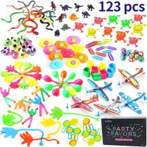 Amy&Benton Pinata Filler Toys for Kids Birthday Party Favors 123PC Party Bag Fillers Classroom Rewards Prizes