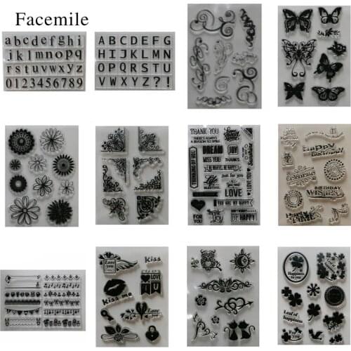 Letter Flower Animals Clear Stamps For DIY Scrapbooking Photo Album Diary Decoration Supplies