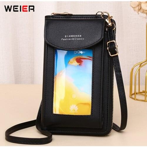 Transparent Touchable Designer Womens Small Crossbody Shoulder Bags Female Phone Bag Ladies Mini Purse Card Wallet Clutches