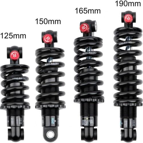 125/150/165/190mm rear shock Pressure Spring Shock Damper Suspension Spring Rebound Damping Shock Absorber
