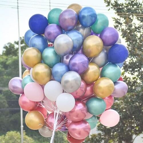 50/100pcs Metallic Latex Balloons 5/10/12 inch Gold silver Chrome Ballon Wedding Decorations Globos Birthday Party Supplies