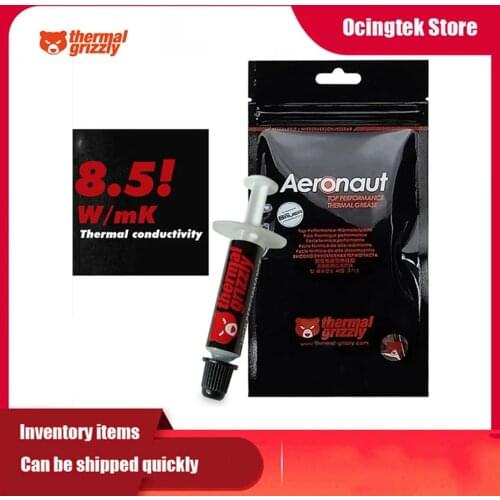 Thermal Grizzly Aeronaut 8.5W/MK 1g/3.9g/7.8g CPU/GPU Computer Radiator AMD Intel Processor Silicone Grease Thermal Paste