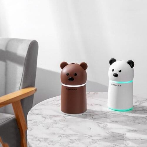 400ML Air Humidifier USB Cute Bear Aroma Essential Oil Diffuser LED Lamp Mini Home Car Spray Cool Mist Maker Fogger Air Fresher