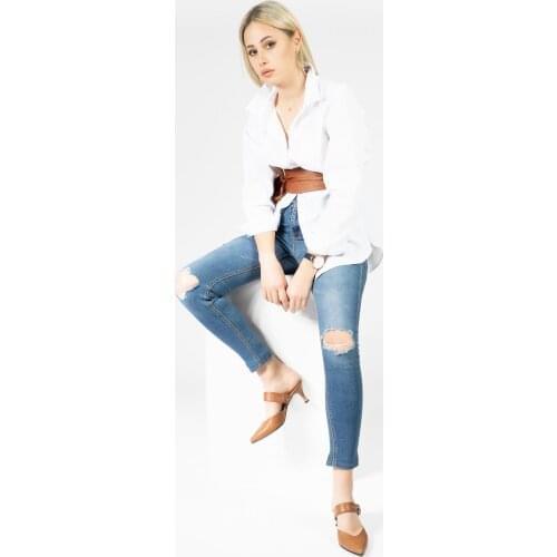 CZ London Women 'S Genuine Leather Slippers Buckled Strappy Heels Pointed Sandals