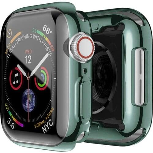 Smart Watch Case Shell Plating Hard PC Protective Case Full Cover Screen Protector For Apple Watch Series 6 5 4 iWatch 40mm 44mm