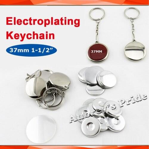 1-1/2" 37mm 100 Sets NEW Professional Electroplating Keychain Stainless Metal Back Button Maker Supply Materials