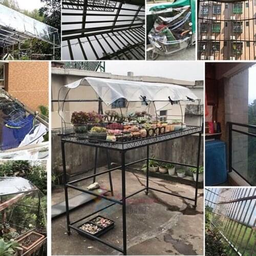 1pc 0.3mm Thick PVC Rainproof Cloth Highly Transparent Home Garden Rain Sail Outdoor Protection Covers Customized Size