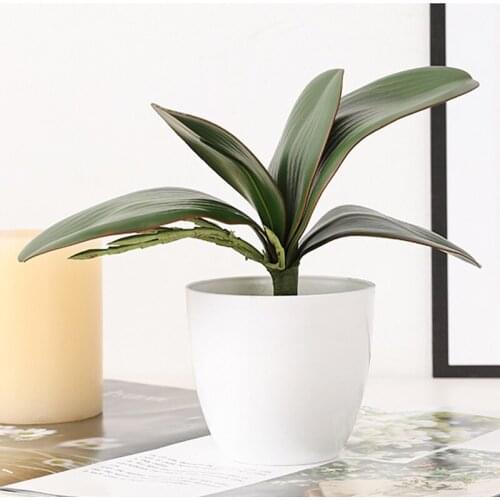 1 Branch Artificial Plants Phalaenopsis Leaf Bonsai Fake Plants Home Decor Accessories Living Room Decoration