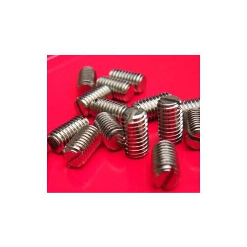 10pcs M1.2 stainless steel Slotted flad end grups screws one word headless firm stop payment grup screw GB73 3mm-6mm length
