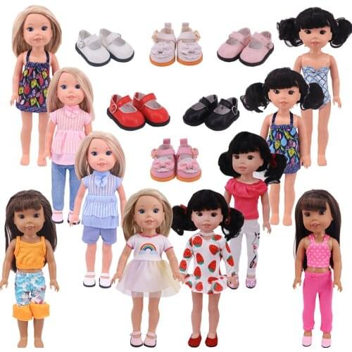 Doll Clothes Mini Slim Skirt,Daily Casual Wear Leather Shoes For 14.5Inch Nancy Doll Shoes Blyth,Generation Birthday Gift Toy