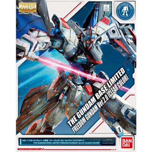 18625 MG 1/100 MOBILE SUIT Free Gundam Ver 2.0 Iclear Colori Bandai Gundam Base Limited Action Figure giocattolo Model