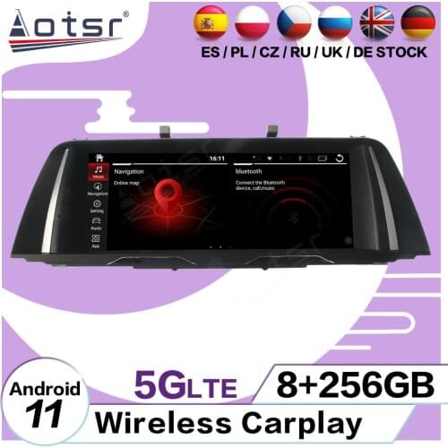 256GB Carplay Android 11 For BMW 5 Series F10 F11 520 2009 2010 2011 2012 2013 2014 2015 2016 CIC NBT GPS Stereo Radio Head Unit