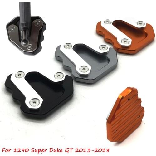 Motorcycle CNC Aluminum Kickstand Foot Side Stand Extension Enlarge Pad Support Plate For KTM 1290 Super Duke GT 2016-2018