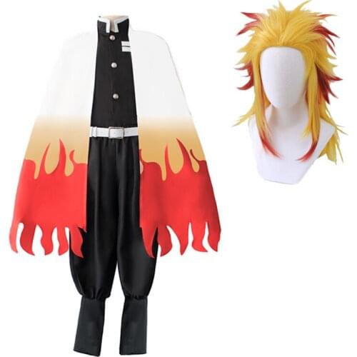 Anime Demon Slayer: Kimetsu no Yaiba Cosplay Costume Rengoku Kyoujurou Kamado Tanjirou Nezuko Agatsuma Zenitsu Cosplay Kimono