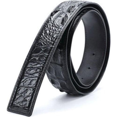 Business Elegant Fashion New Style Mens Leather Crocodile skin Top layer cowhide Belt High Quality Luxury