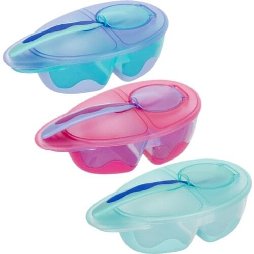 Baby Kids Food Supplement Bowl Spoon Set Child Feeding Training Bowl with Temperature Spoon Colorful Anti-hot Tableware New