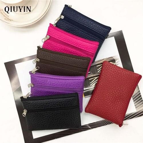 Designer Korean Mini Wallet Cute Purse Womens/female Wallet Money/coins Purse Short Bag Thin Bag Leather Wallet Zipper Purse