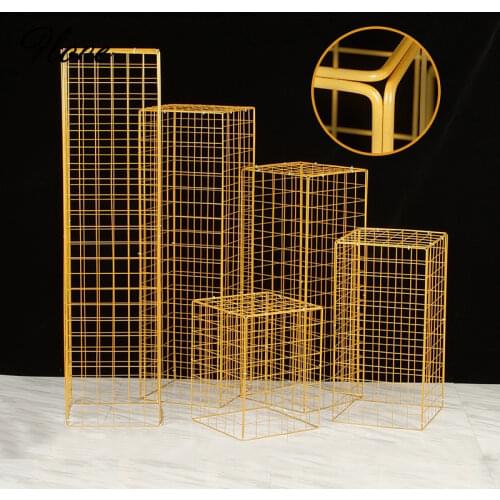 Flone wedding flower stand grid stand home decor Iron grid road lead backdrop stand centerpiece decoration accessories