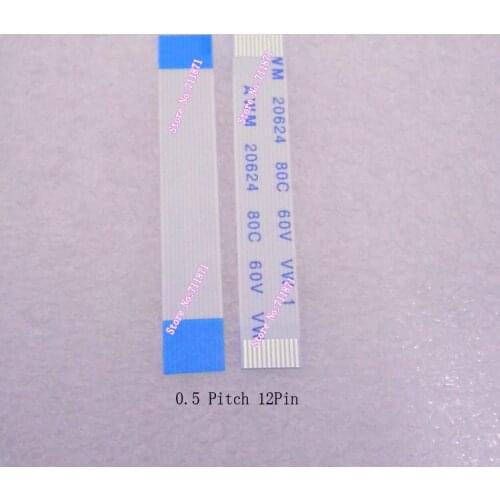 40mm Length 6.5mm Width Type A 0.5 Pitch 12Pin Flexible Flat Cable FFC Line 12P Ribbon Flexible Flat Line Soft Strip FFC Cable