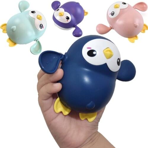 Baby Bath Toys Cute Cartoon Animal Crab Penguin Whale Clockwork Toy Classic Baby Water Toy Infant Swim Toy For Kid Dropshipping