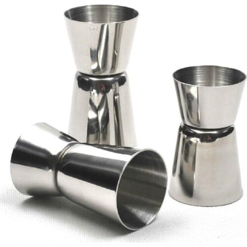 Kitchen Cooking Measuring Tools Stainless Steel Straight Edge Wine Measure Cups Jigger Double Shot Cocktail 3pcs/lot