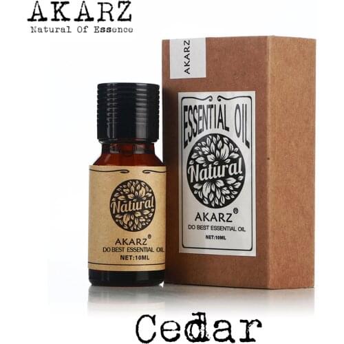 Cedar Essential Oil AKARZ Top Brand Body Face Skin Care Spa Message Fragrance Lamp Aromatherapy Cedar Oil