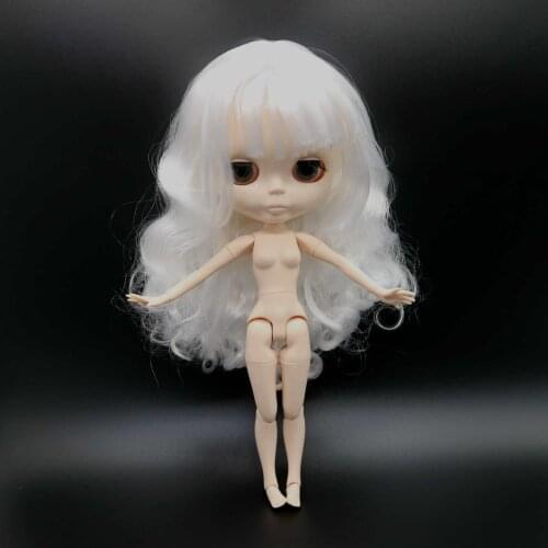 White hair joint body Nude blyth Doll without make up 0117