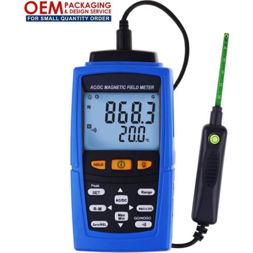 AC / DC Gaussmeter Magnetic Field 3000mT (30000 Gauss) Strength Meter Teslameter Magnetometer (OEM Packaging Available)