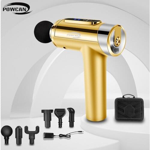 POWCAN 6 Heads Massage Gun Body Massager Muscle Relax Body Relaxation Electric Massager for Gym Office Home Fitness Deep Tissue