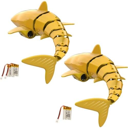 Golden Shark Shaped Boat Model Under Water Boat Novelty Vehicle Remote Control Boat with Flexible Swing