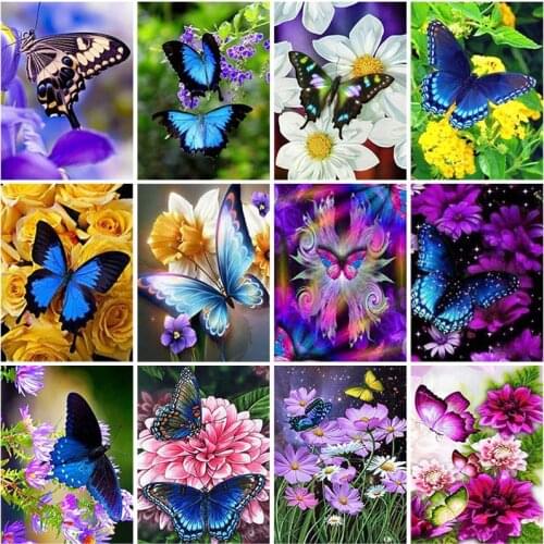 Butterfly DIY 5D Diamond Painting Full Round Rhinestone Animal Diamond Embroidery Mosaic Cross Stitch Kits Home Decor