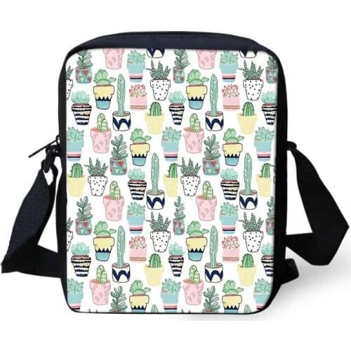 Printed Pineapple Shoulder Bag for Kids Boys Mini Cactus Messenger Bags Children Travel Crossbody Versipacks