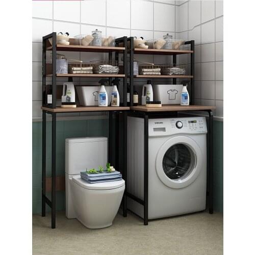 Floor-standing Bathroom Storage Shelf Floor Toilet Washbasin Washing Machine Toilet Storage Rack Kitchen Shelf Organizer