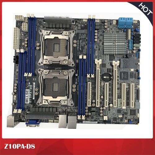 Original Two-Way Server Motherboard For ASUS Z10PA-D8 C612 Socket LGA 2011-3 V3 V4 DDR4 X99 X99M Good Quality