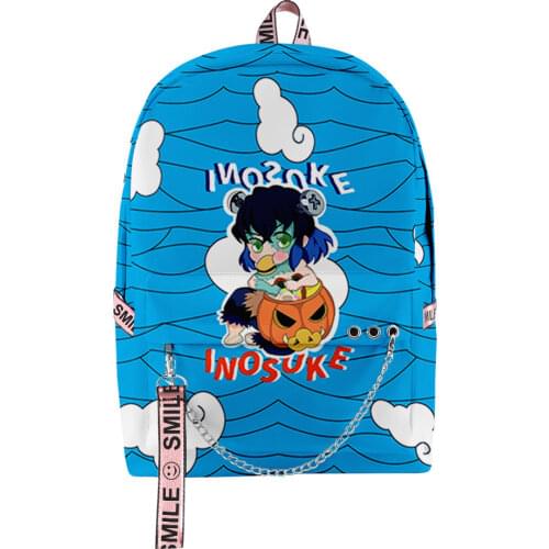 Demon Slayer: Kimetsu No Yaiba Backpack Canvas Bag Kamado Tanjirou School Bags Girl & Doy Mochila Fashion Feminina Notebook Bag