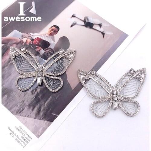 DIY Mesh Bow Bridal Wedding Party Shoes Accessories For high Heels Sandals Shoes Manual Rhinestone Shoe Decorations Shoe flower