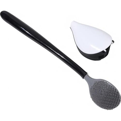 Silicone Brush Head Toilet Brush No Dead Corner Wash Toilet Brush Household Wall-mounted Creative Bathroom Cleaning