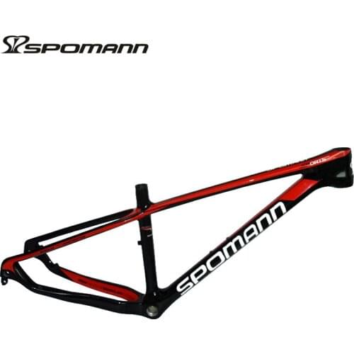 SPOMANN Full Carbon 27.5ER MTB Bike Frame 15 / 17 /19 Inch UD Gloss Mountain Bikes Frame 2 Colors MTB Carbon Frame Bicycle Parts
