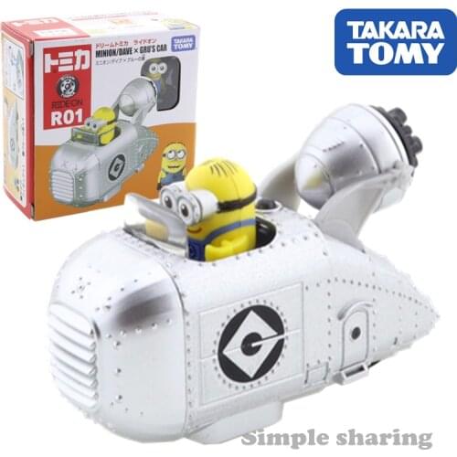 Takara Tomy Tomica Dream Ride On R01 Minion Dave x Glue Car Hot Pop Kids Toys Motor Vehicle Diecast Metal Model