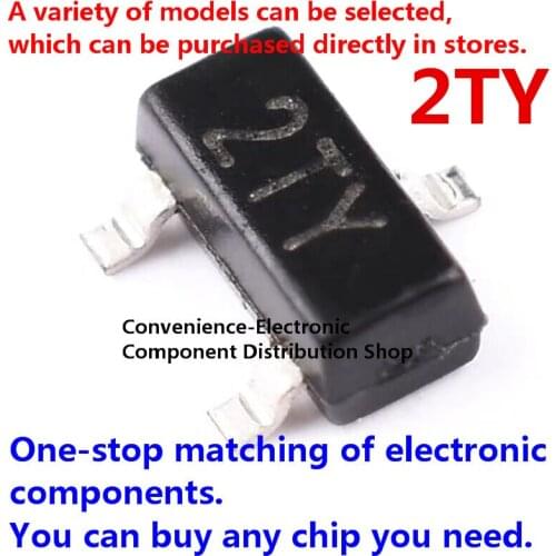 100PCS/PACK The MMBT8550D screen printed 2TY SOT-23 -25V/-600mA signal transistor patch triode