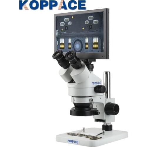 KOPPACE 3.5X-180X Trinocular Stereo Microscope 21MP Microscope Camera Mobile Phone Repair Microscope 13.3 Inch Display Screen