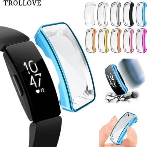 Ultra-thin For Fitbit Inspire Case Soft TPU Protective Clear Case Cover for Fitbit Inspire HR Shell Smart Watch Band Accessories